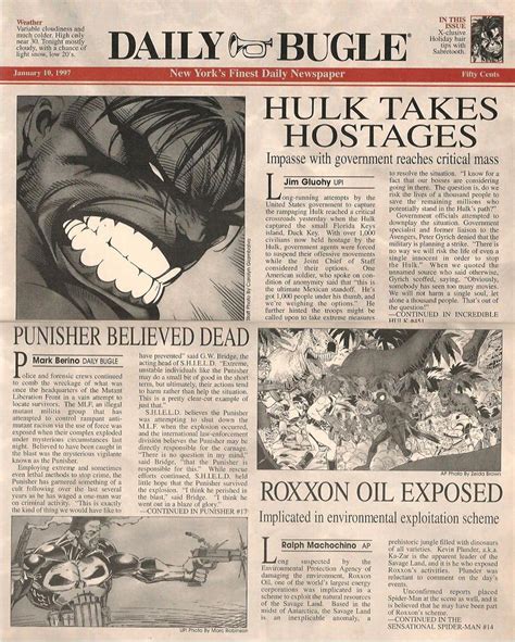 1997 Daily Bugle-New York's Finest Daily Newspaper by trivto on DeviantArt