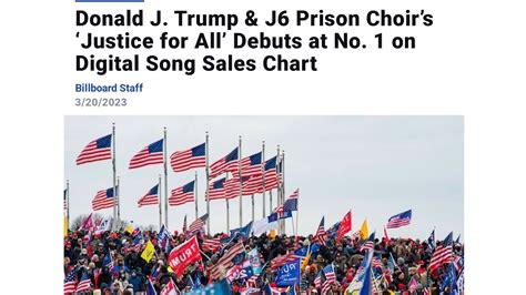 Trump & J6 Prison Choir’s ‘Justice for All’ Debuts at No. 1 on Billboards Digital Song Sales ...