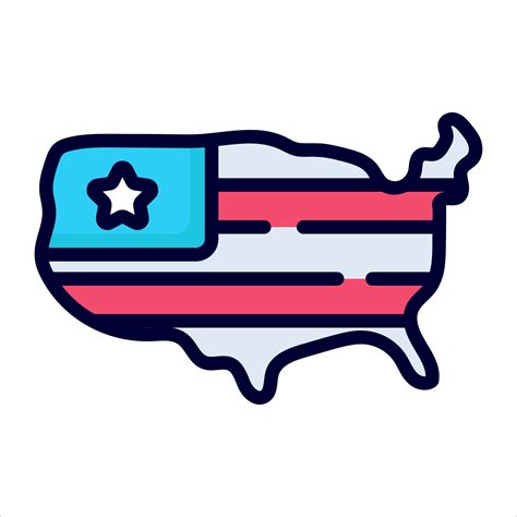 USA map icon, vector design usa independence day icon. 10399428 Vector ...