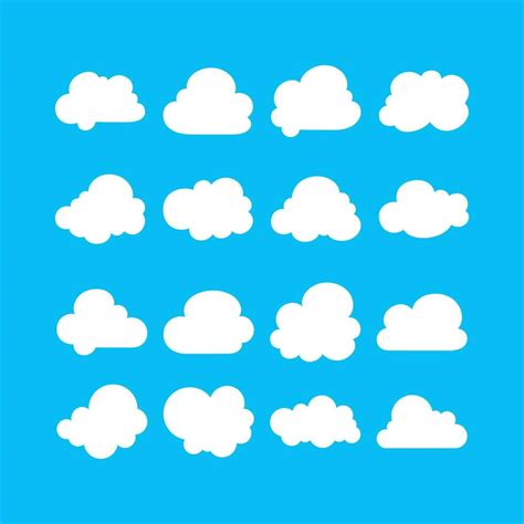 Cloud Shape Collection Set Vector and Illustration 25776869 Vector Art at Vecteezy