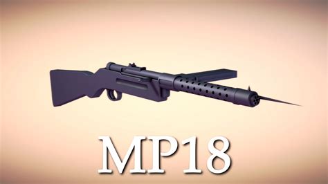 MP18 Submachine Gun (WW2) 3d model