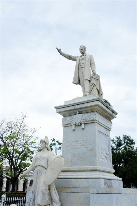 the statue of José Martí in Jose Marti Park of Cienfuegos, CUBA Stock ...