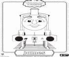 The antique locomotive Toby coloring page printable game