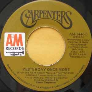 Carpenters - Yesterday Once More (1973, Vinyl) | Discogs