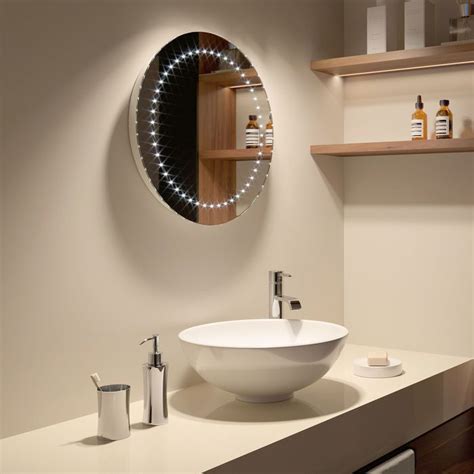 500x500mm Orb LED Mirror - Battery Operated | Bathroom mirror, Led mirror, Led mirror bathroom