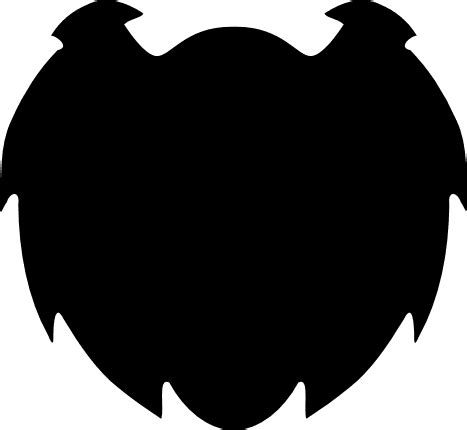 man beard silhouette free svg file - SVG Heart