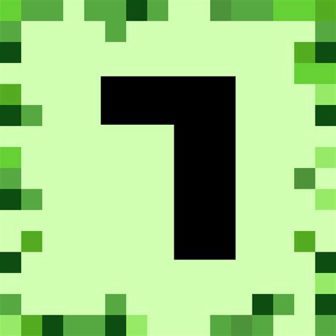 minecraft number 7 pixel font for birthday party craft Minecraft Party ...