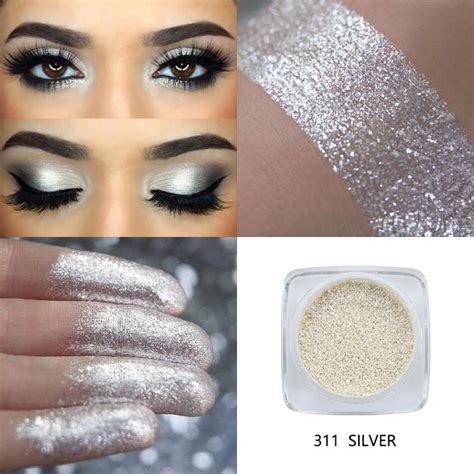 Monochrome Shimmer Eye Glitter Powder Waterproof Makeup Satin Flash ...