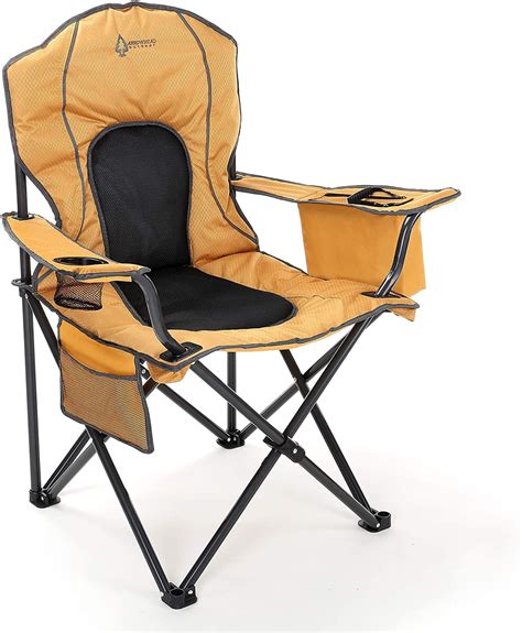 ARROWHEAD OUTDOOR Portable Folding Camping Quad Chair (Tan) - Walmart.com