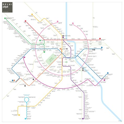 Pink metro line in Delhi, the ring one, is now complete. The map now ...