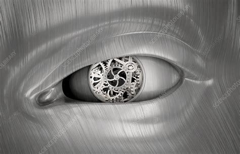 Mechanical eye, conceptual artwork - Stock Image - F006/3907 - Science Photo Library