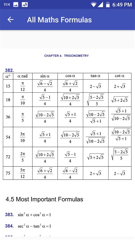 Math Formulas APK for Android Download