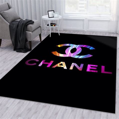 Chanel Logo Background Area Rug For Bedroom - REVER LAVIE