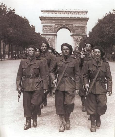 Vichy French Milice (Paramilitary Police) Fascist Collaborators March ...