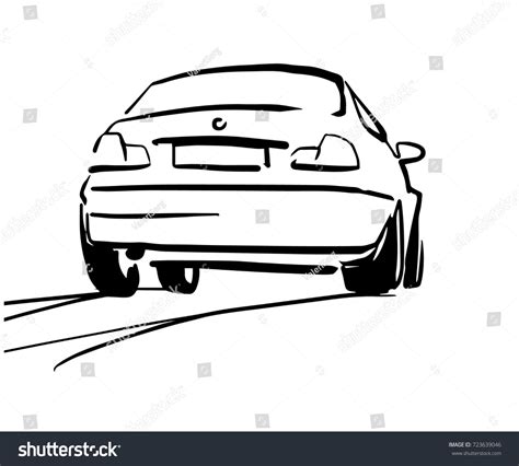 1.919 Car back sketch Gambar, Foto Stok & Vektor | Shutterstock