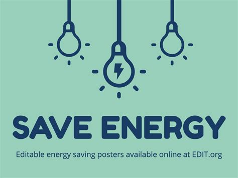 Customize energy conservation poster templates