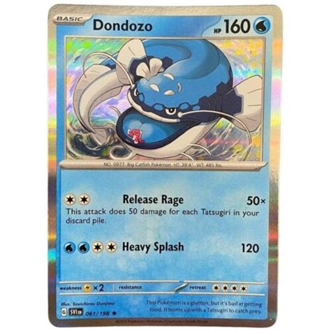 Dondozo Pokemon Card 061/198 HOLO RARE NM Near Mint Scarlet & Violet SV1 TCG | eBay