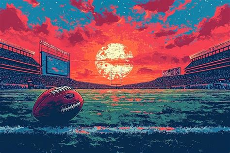 Premium Photo | Illustration of an American football field