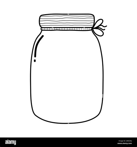 Black and white empty jar isolated element Stock Vector Image & Art - Alamy