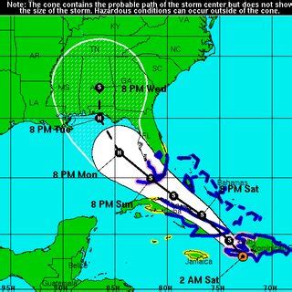 Hurricane Isaac projected path | Download Scientific Diagram