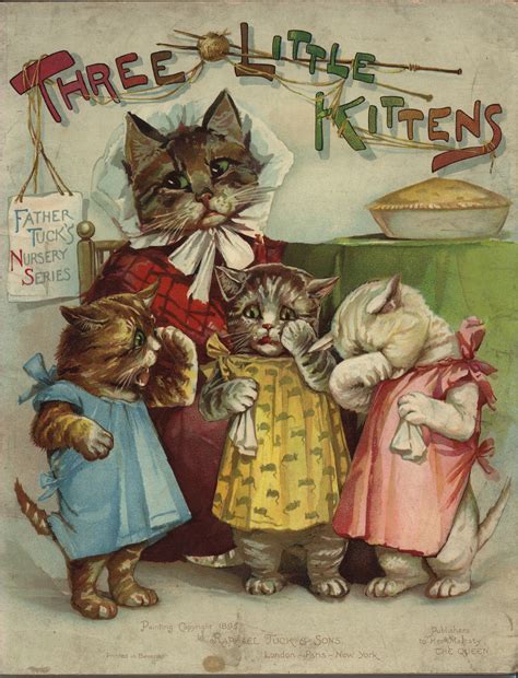 Full Sized Image: THREE LITTLE KITTENS | Little kittens, Cats illustration, Cat art