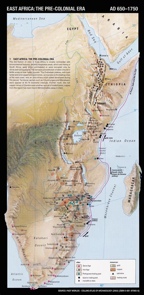 The Pre-Colonial Trading Kingdoms of East Africa [1140 × 2337] African Map, African History ...