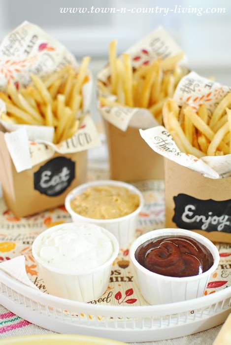 Quick and Easy French Fries with Dipping Sauces - Town & Country Living