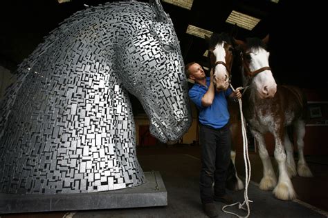 Giant Horse Head Sculptures Tower over Scottish Skyline - Captivatist