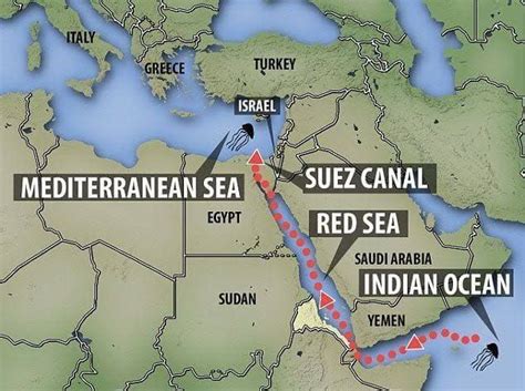 UPSC NOTES on Twitter: "🔆Suez Canal The Suez Canal is a sea-level waterway in Egypt, connecting ...