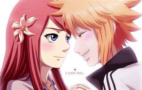 Wallpaper love, romance, two, Naruto, Naruto, Uzumaki Kushina, Minato ...