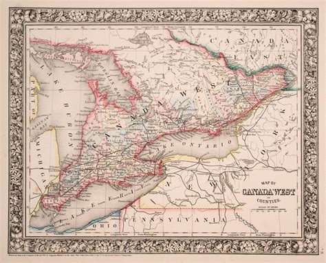 Map of Canada West in counties – All Items – Digital Archive : Toronto Public Library