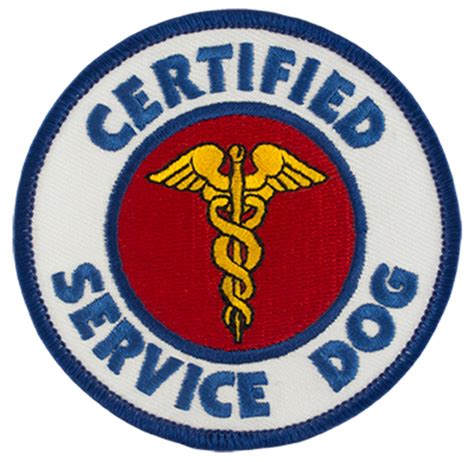 Certified Service Dog SD-001 Embroidered Patch 3 Inch