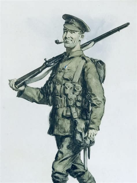 Beautiful WW1 print of a smiling Irish soldier-Its a long long way to Tipperary - The Irish Pub ...