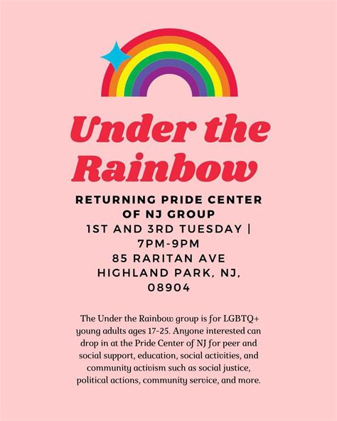 Under The Rainbow at The Pride Center Of New Jersey in Highland Park - Out In Jersey