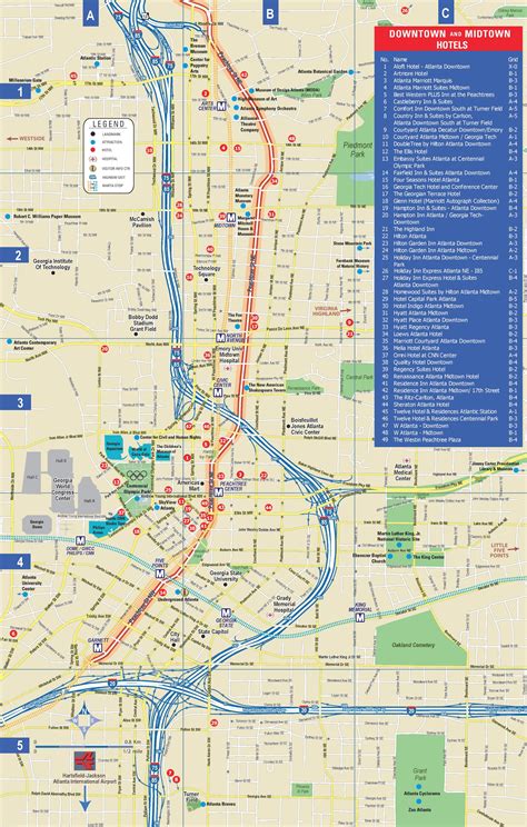 Map Of Downtown Atlanta Ga - Bank2home.com