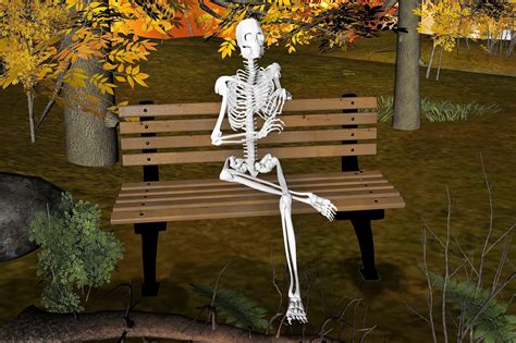 Free photo: Skeleton Sitting on Bench - 3drender, Bench, Creepy - Free Download - Jooinn