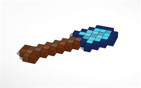 3D design Diamond Shovel from Minecraft | Tinkercad