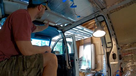 Chevy Astro Camper Van Build: Cedar Plank Ceiling Installation Seeking ...