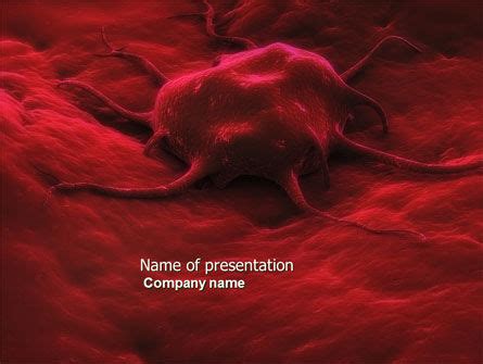 Cancer Cell PowerPoint Template, Backgrounds | 04381 | PoweredTemplate.com