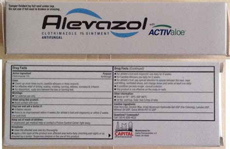 Alevazol (ointment) Capital Pharmaceutical, LLC