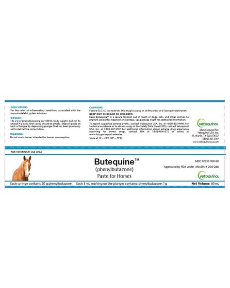 Butequine (phenylbutazone) Paste - Vetoquinol | FarmVet