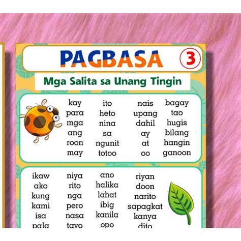 Laminated A4 size Pagbasa Chart, katinig, patinig, abakada, panimulang pagbasa | Shopee Philippines