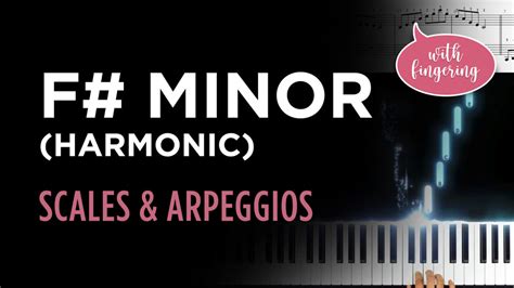 How to play - F# Harmonic Minor Scale & Arpeggio - PangfunJ Studio