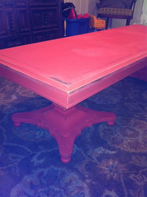 Coral distressed coffee table | Distressed coffee table, Custom ...