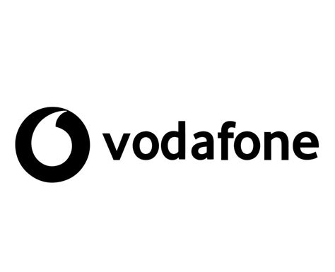 Vodafone Logo Brand Phone Symbol With Name Black Design England Mobile ...