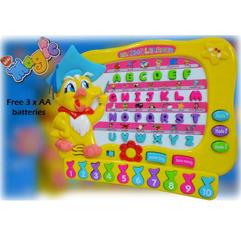 Alphabet & Number Talking Electronic Book With Music & Sound For Kids Early Learning - 3 Mode ...