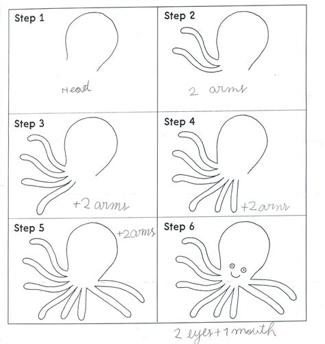 Pin by Teacher P on She's Crafty | Kindergarten drawing, Octopus drawing, Drawing lessons