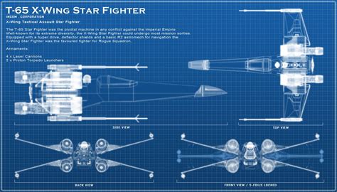 X-Wing Blue Print by ChaosHour.deviantart.com on @DeviantArt Empire ...