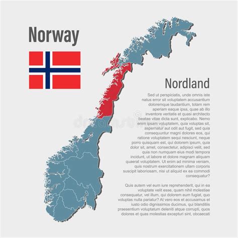 Vector Map Norway, Region Nordland Stock Illustration - Illustration of divided, province: 270063467