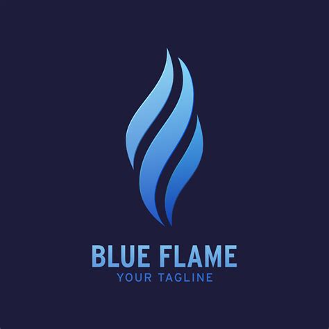 Blue Flame Logo Concept design template 562496 Vector Art at Vecteezy